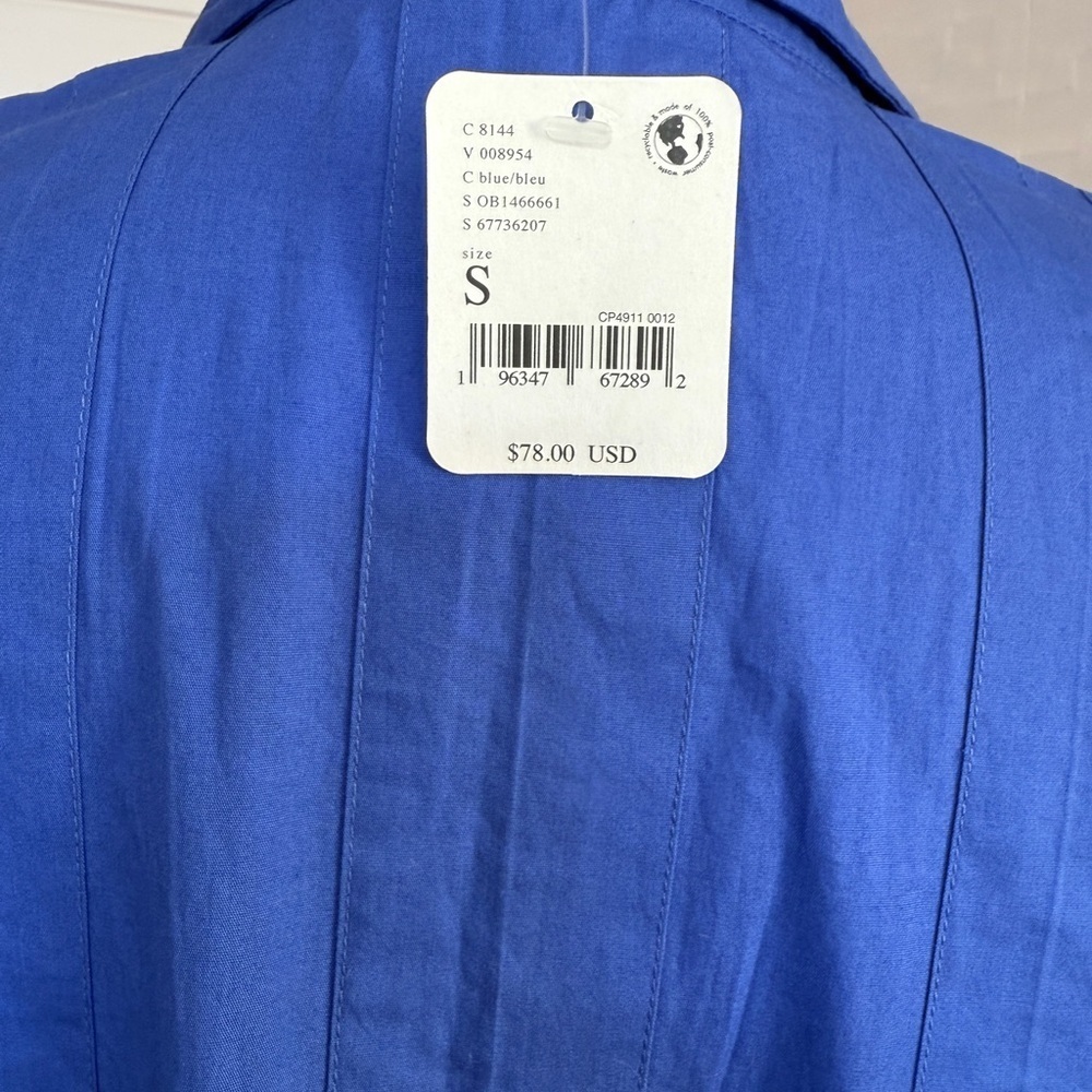 NWT Free People Blue Sleeveless Button Up Tunic - Size Small - Picture 8 of 8